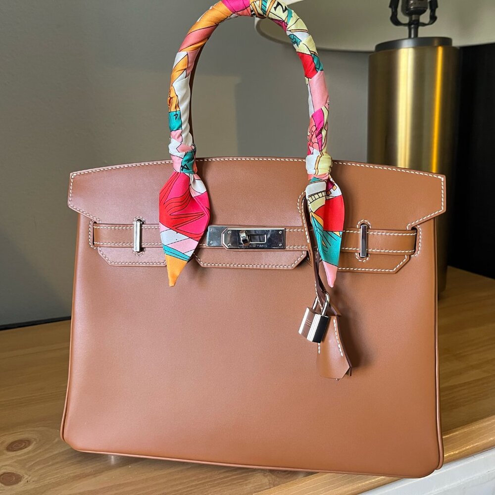 Wirkin Designer Inspired Gold Leather 30 CM Bag